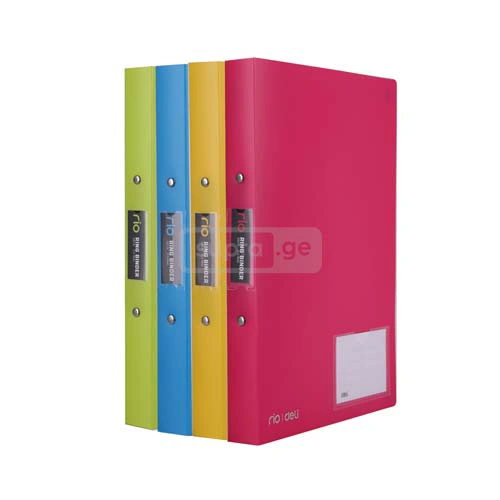 DELI-დელი RIO A4 პლასტიკური საქაღალდე 2 რგოლიანი No.39576